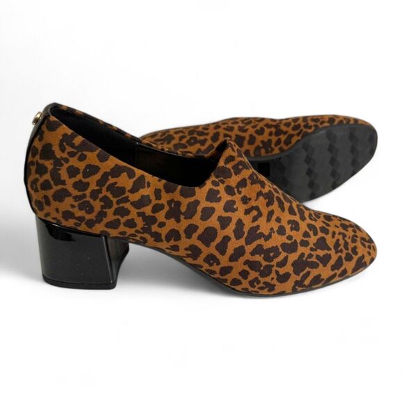 EASY SPIRIT Denisa eFlex Knit Block Heel Leopard Pumps, NEW! 10 Wide - Picture 2 of 8